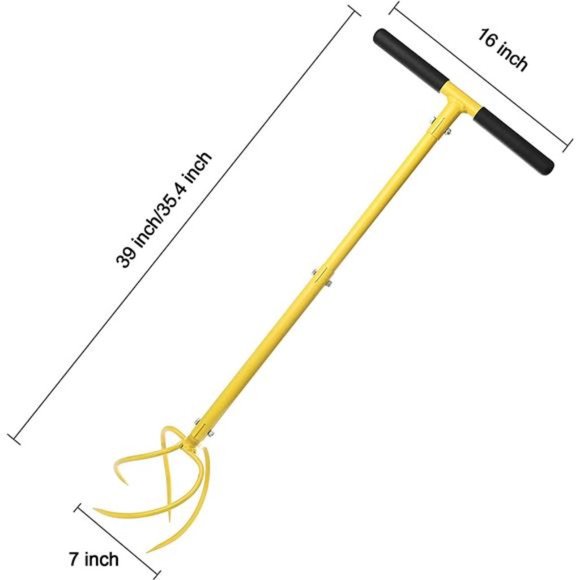 Height Adjustable Hand Tiller Garden Claw Twist Tiller Cultivator Tiller - Picture 2 of 6